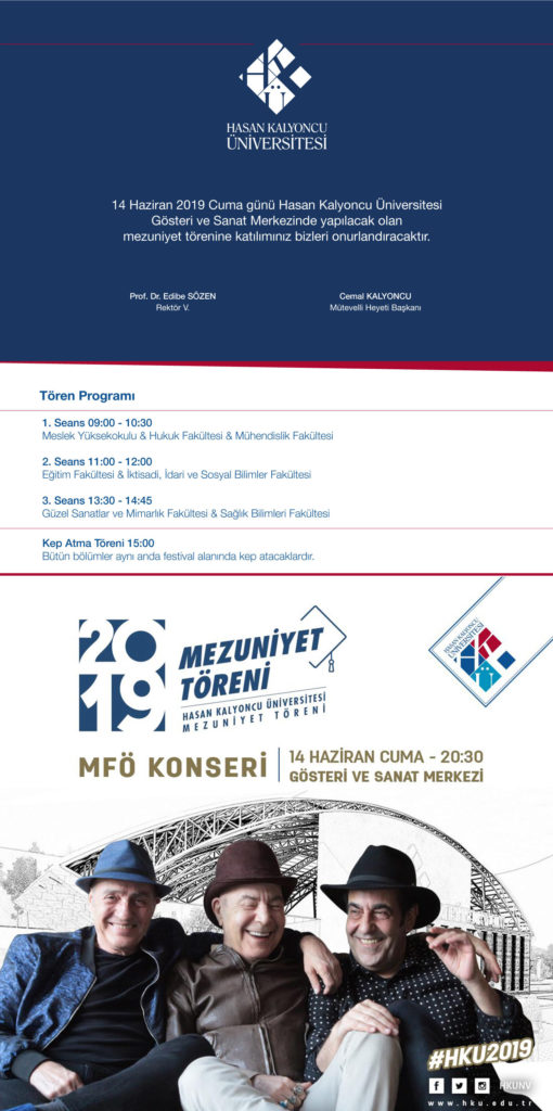 2019 Mezuniyet Töreni Programı