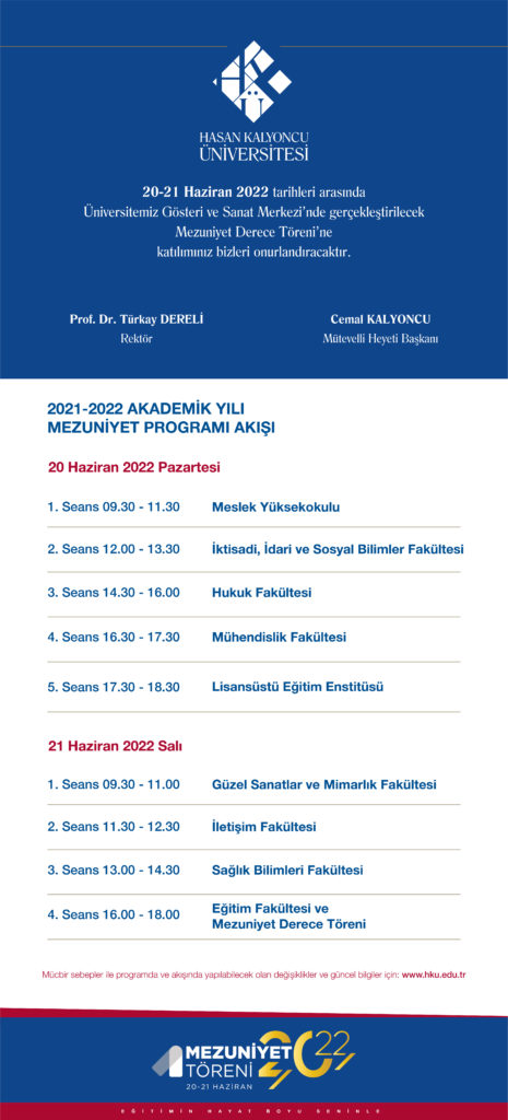 2021-2022 Akademik Yılı Mezuniyet Töreni